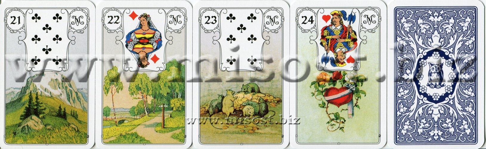 Оракул Ленорман Голубая Сова (Mlle Lenormand Blue Owl)