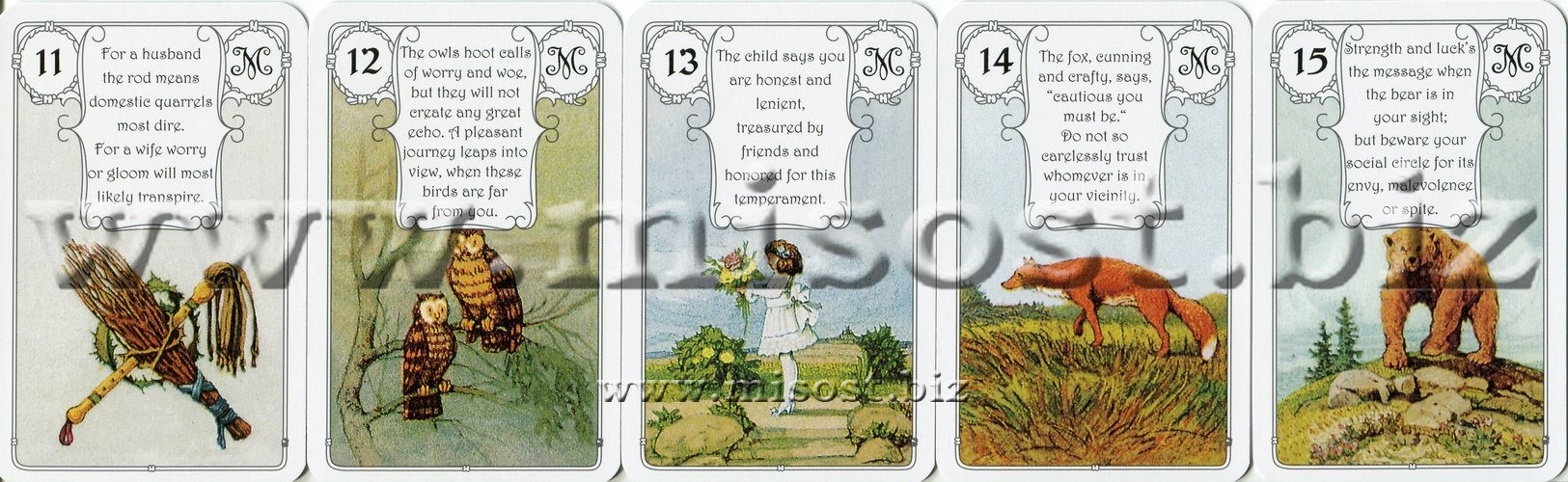 Оракул Ленорман Красная Сова (Mlle Lenormand Red Owl)