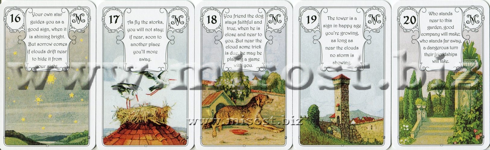 Оракул Ленорман Красная Сова (Mlle Lenormand Red Owl)